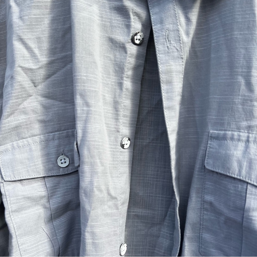 Alfani Light Gray Collared Button Down Regular Fi… - image 4